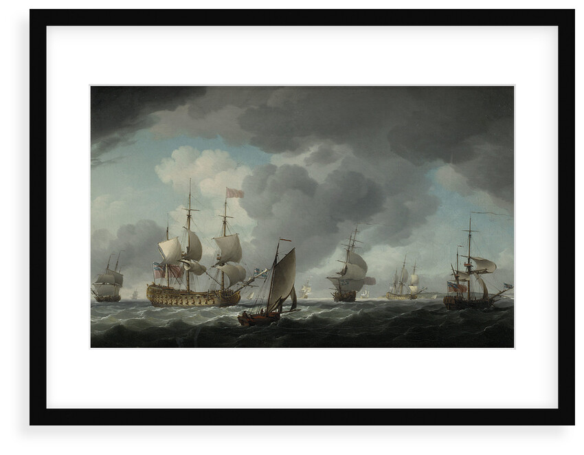 An English vice-admiral of the Red and his squadron at sea by Charles Brooking