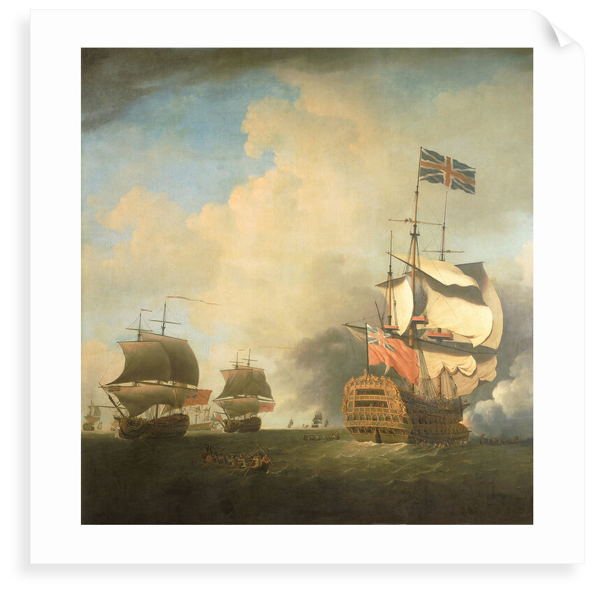 A First-Rate Shortening Sail by Samuel Scott