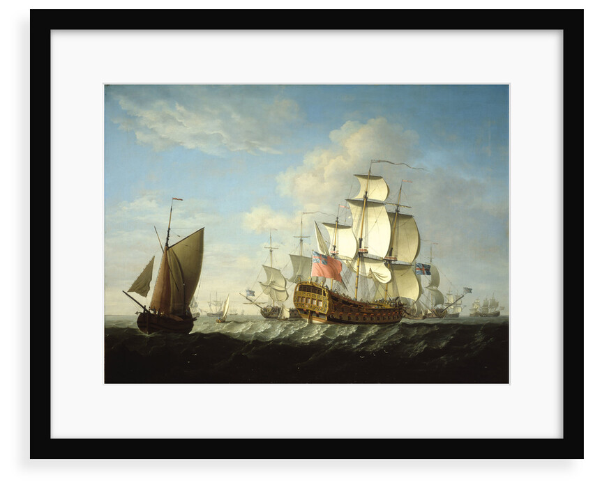 An English squadron getting under way by Francis Swaine