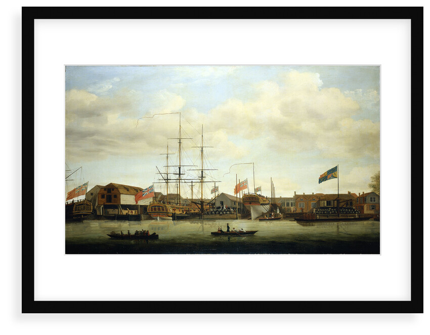 A small shipyard on the Thames by Francis Holman