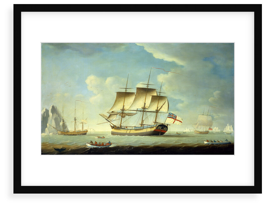 A whaler and other vessels in a light breeze by John Askew