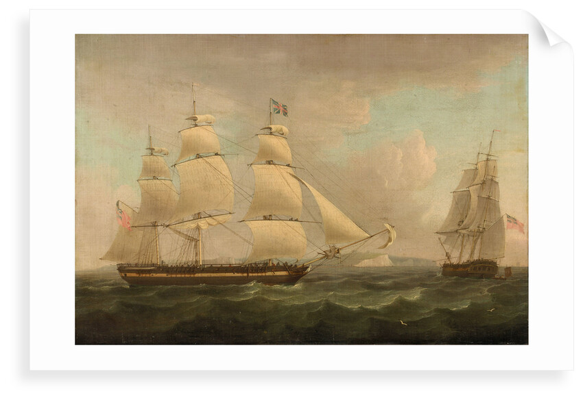 A merchantman off Dover by Thomas Whitcombe