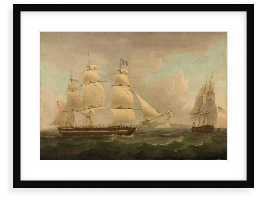 A merchantman off Dover by Thomas Whitcombe