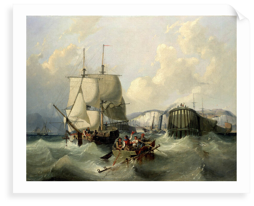 A brig leaving Dover by George Chambers the Elder