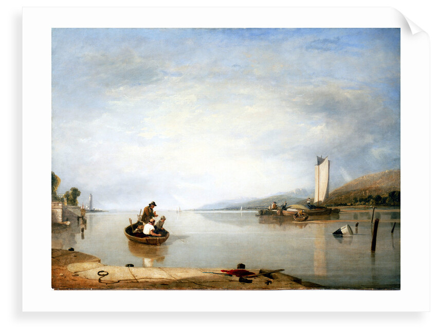 Dead calm: Boats off Cowes Castle by Augustus Wall Callcott