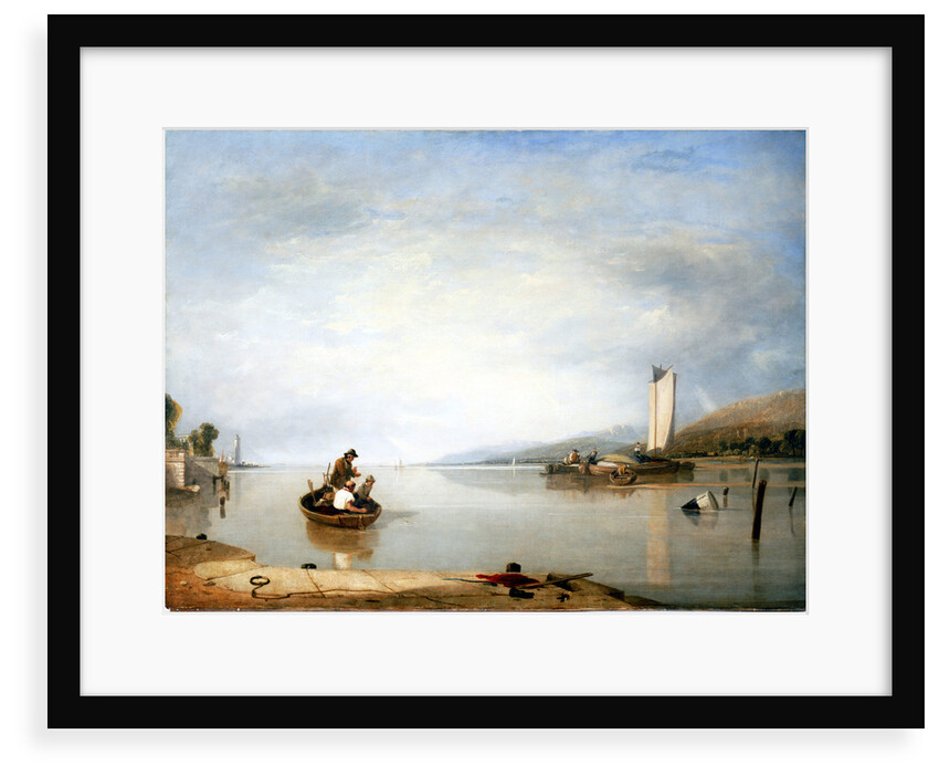 Dead calm: Boats off Cowes Castle by Augustus Wall Callcott