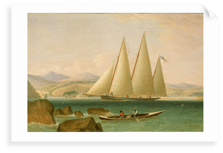 A Bermuda schooner yacht offshore by John Lynn