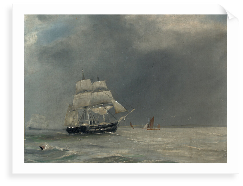 A steam paddle frigate by unknown