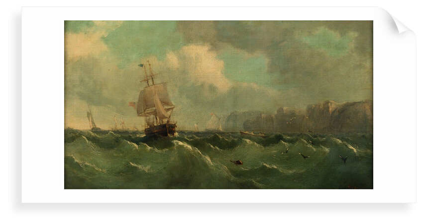 A ship off a high coast by John James Wilson