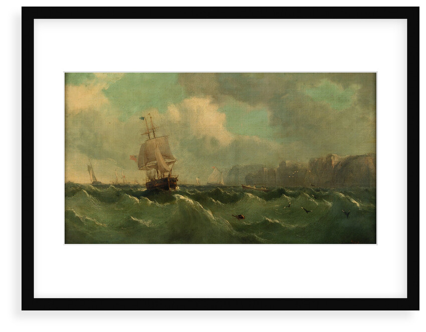 A ship off a high coast by John James Wilson
