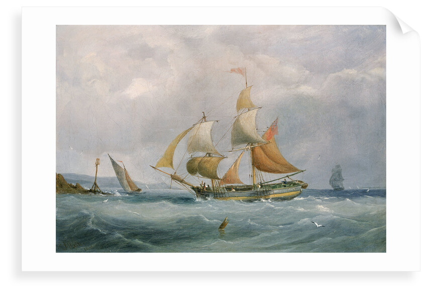 A trading brig entering the Bristol Avon by Joseph Walter
