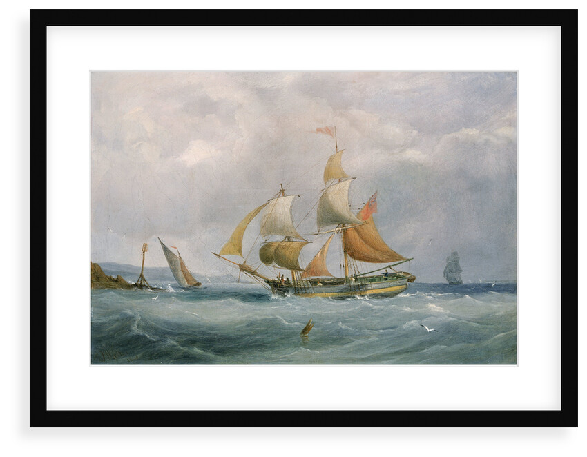 A trading brig entering the Bristol Avon by Joseph Walter