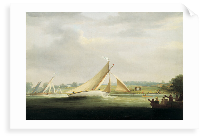 Yachts of the Cumberland Society racing on the Thames, circa 1815 by William Havell