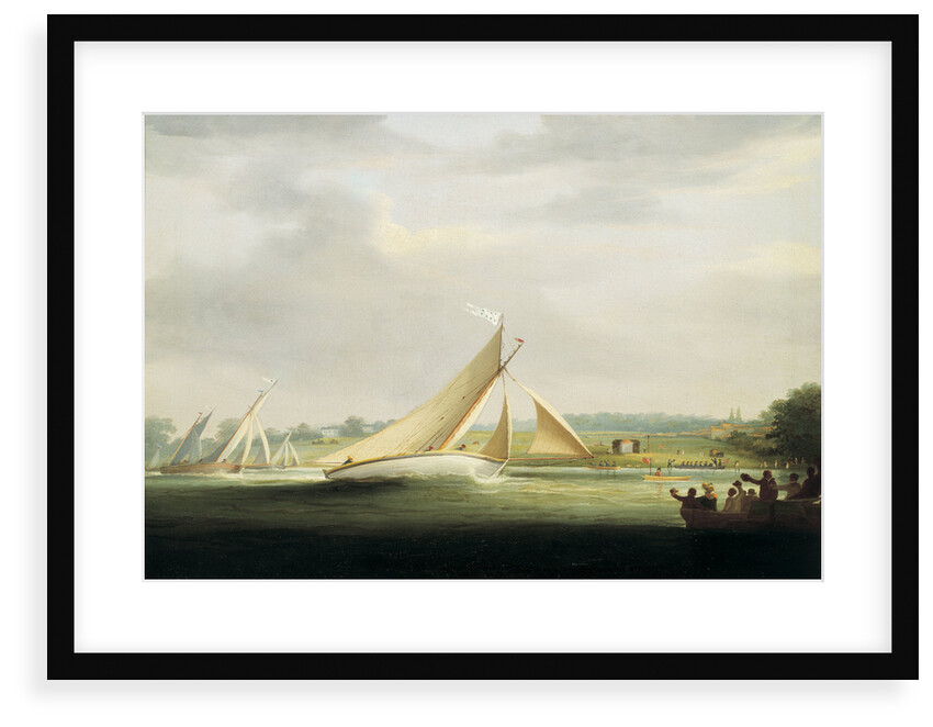 Yachts of the Cumberland Society racing on the Thames, circa 1815 by William Havell