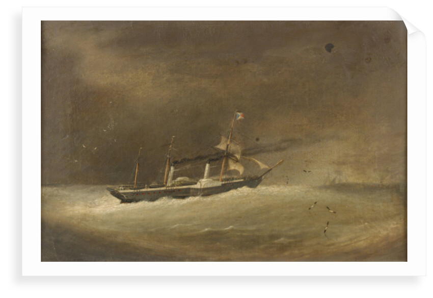 A P&O paddle steamer running before a gale by Robert Strickland Thomas