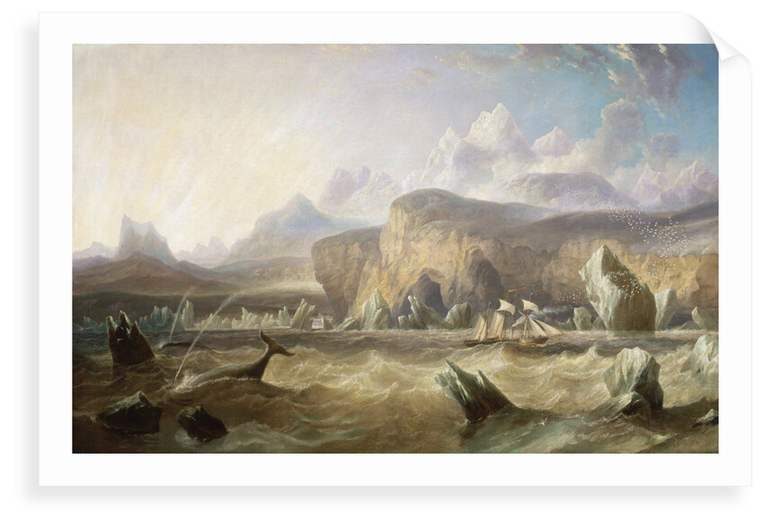 A whaler off a mountainous coast by John Wilson Carmichael