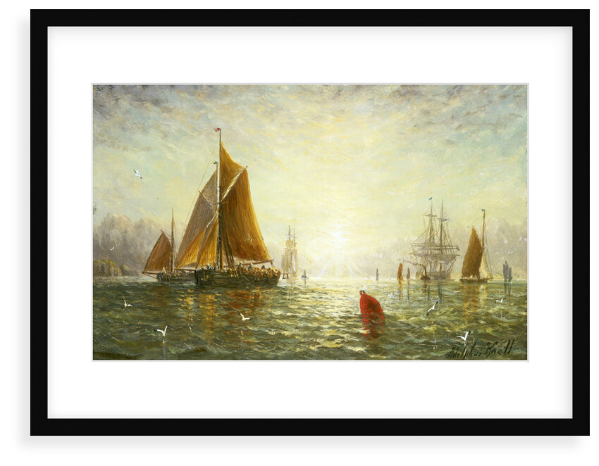 A Brixham trawler by William Adolphus Knell