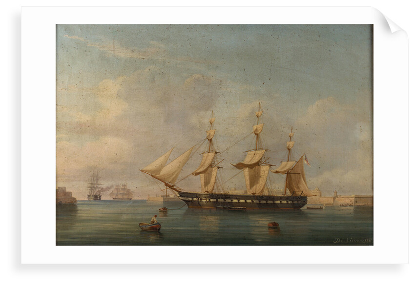 A frigate at Malta by A. de Simone