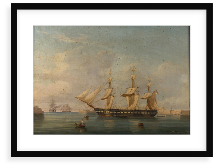 A frigate at Malta by A. de Simone