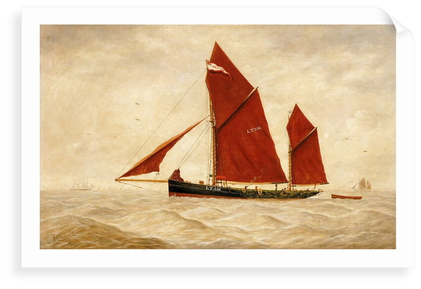 The Lowestoft trawler 'LT356' by GV Burwood