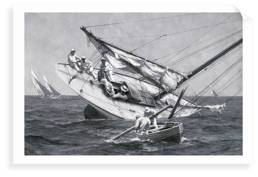 A yacht ashore by Charles M Padday