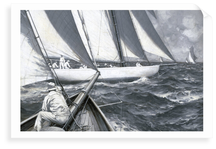 A yacht luffing by Charles M Padday