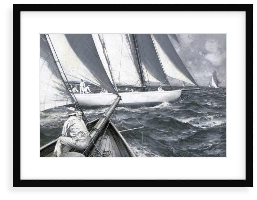 A yacht luffing by Charles M Padday