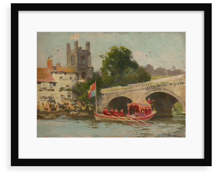 George V on the royal barge at Henley, 1912 by John Fraser