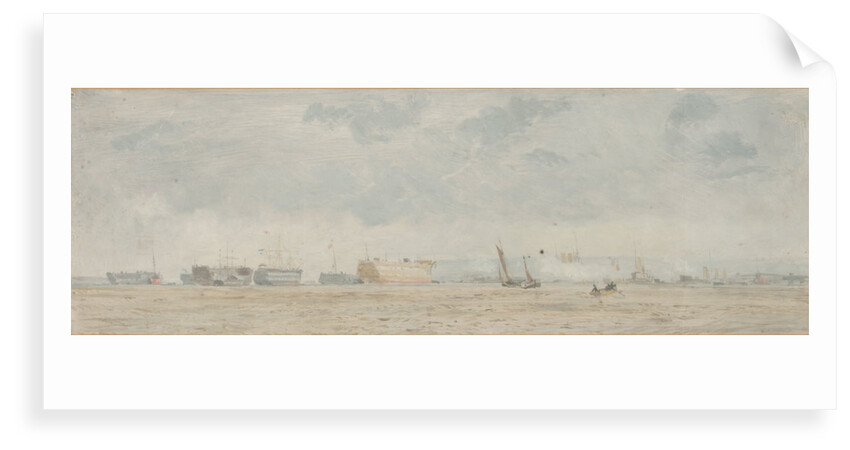 Hulks off Portsmouth by John Fraser