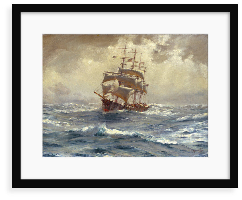 A barque running before a gale by Thomas Jacques Somerscales