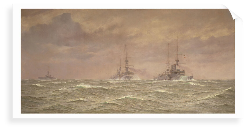 Battleships of the 3rd Squadron, 1912 by Alma Claude Burlton Cull