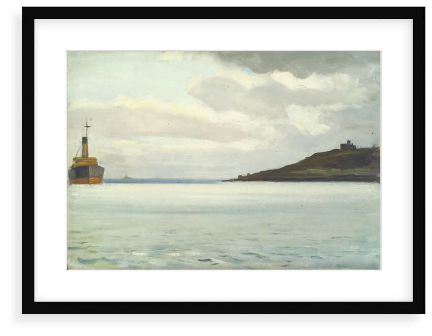 A ship off a headland by John Everett