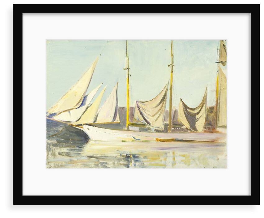 A three-masted schooner by John Everett