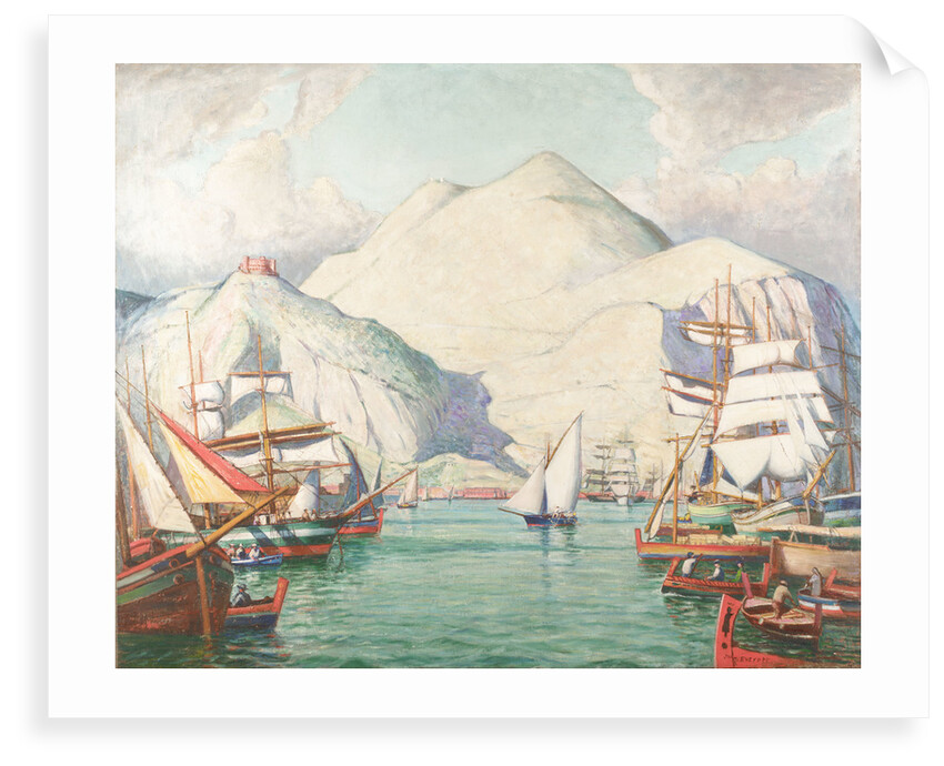 Harbour scene by John Everett