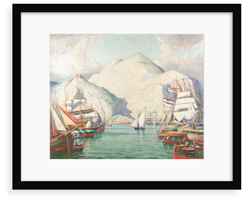 Harbour scene by John Everett