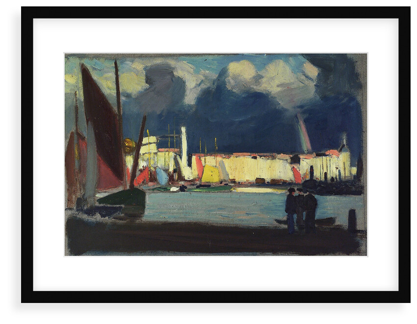 Harbour scene by John Everett