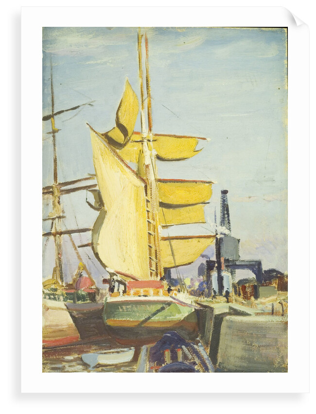 Harbour scene by John Everett