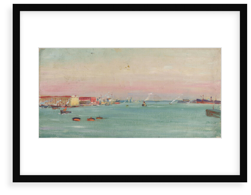 Harbour scene by John Everett