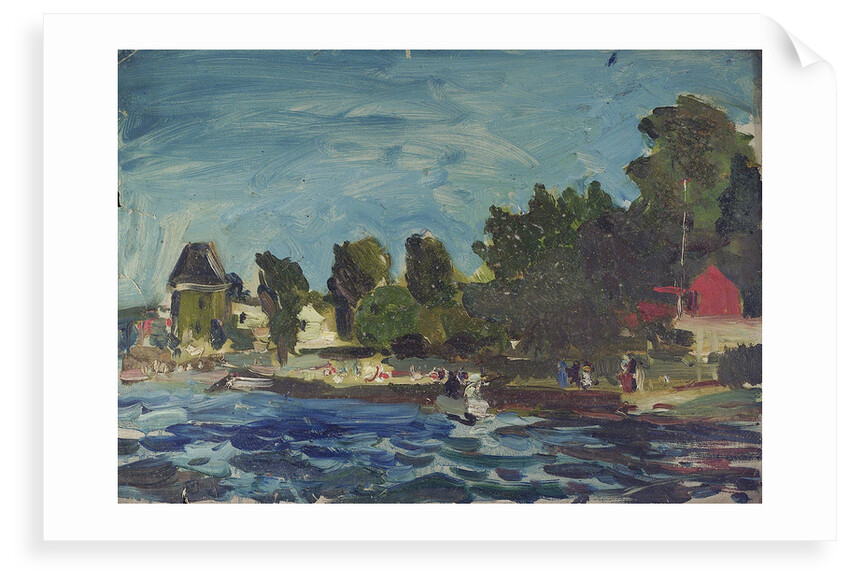 The Royal Yacht Squadron Club House at regatta time by John Everett