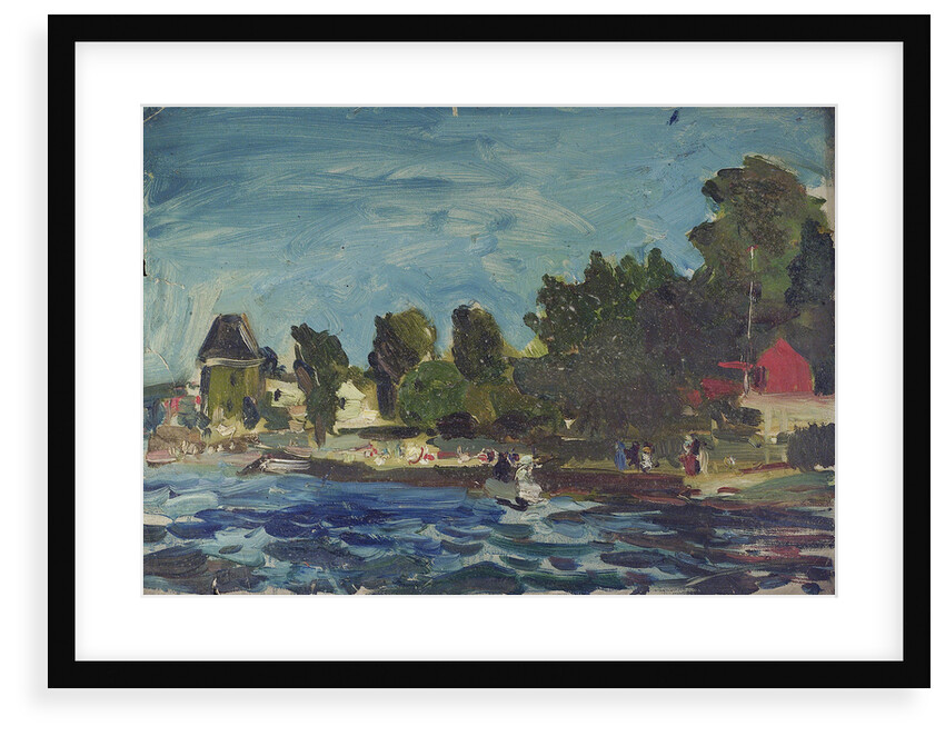 The Royal Yacht Squadron Club House at regatta time by John Everett