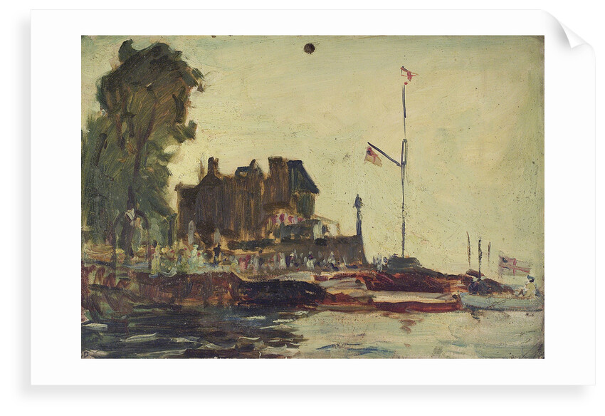 The Royal Yacht Squadron Club House at regatta time by John Everett