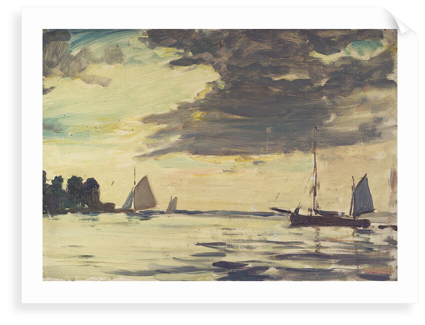 The Royal Yacht Squadron Club House at regatta time by John Everett