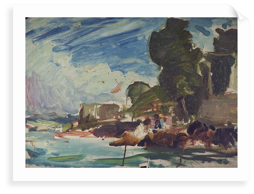 The Royal Yacht Squadron Club House, Cowes, at regatta time by John Everett