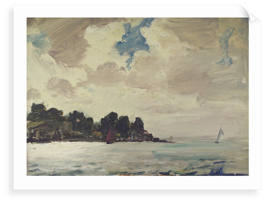 The Royal Yacht Squadron Club House, Cowes, at regatta time by John Everett