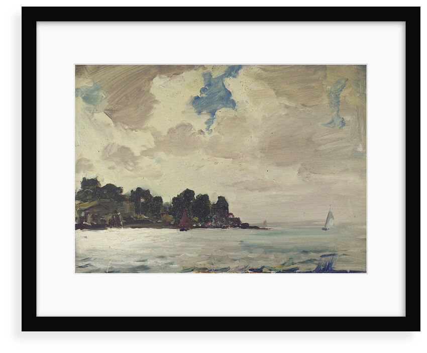 The Royal Yacht Squadron Club House, Cowes, at regatta time by John Everett