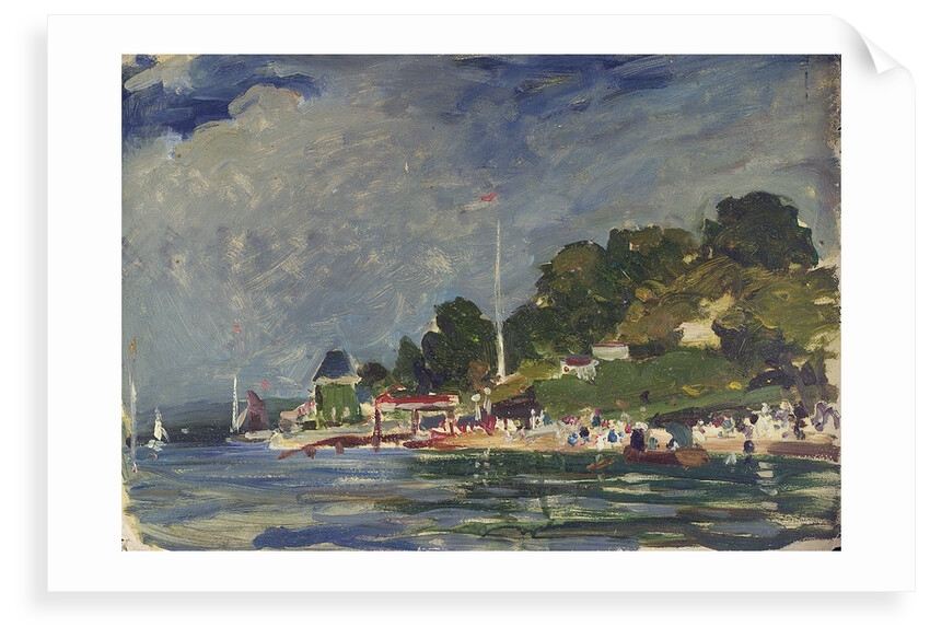 The Royal Yacht Squadron Club House, Cowes, at regatta time by John Everett