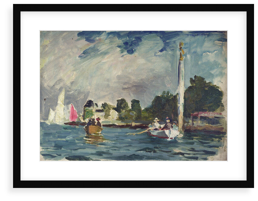 The Royal Yacht Squadron Club House, Cowes, at regatta time by John Everett
