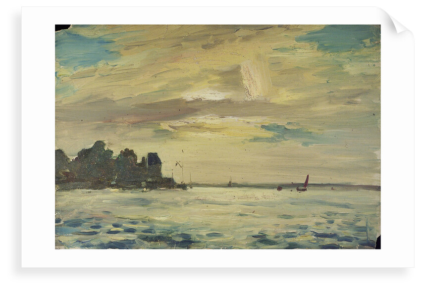 The Royal Yacht Squadron Club House, Cowes, at regatta time by John Everett