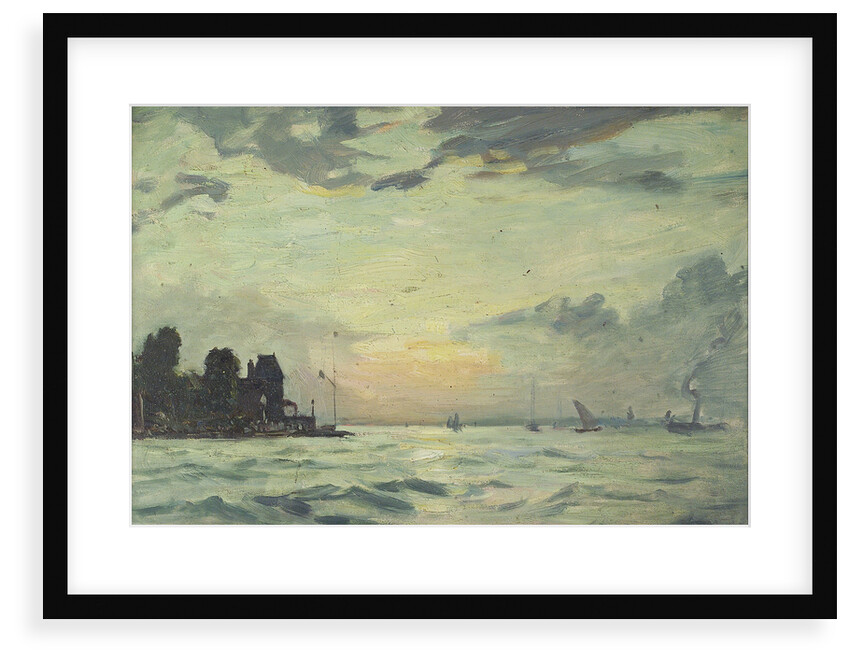 The Royal Yacht Squadron Club House, Cowes, at regatta time by John Everett