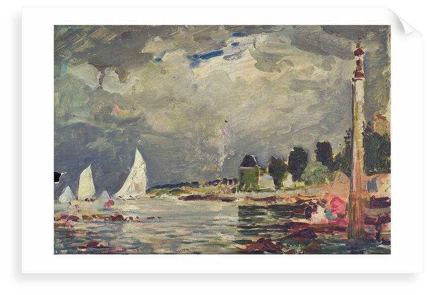The Royal Yacht Squadron Club House, Cowes, at regatta time by John Everett